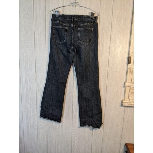 J.Crew Hipslung high low raw hem dark wash low rise jeans sz 28 - Picture 10 of 10